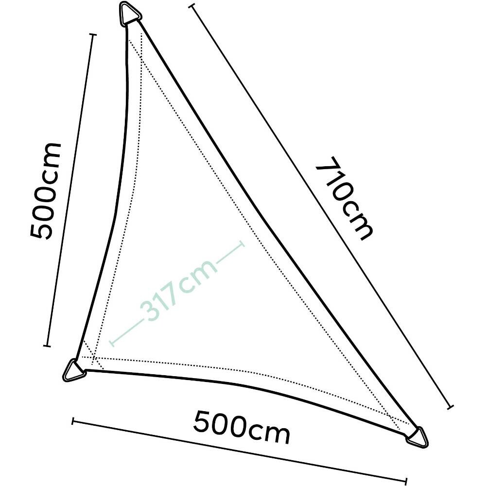 PLATINUM Sonnensegel Coolfit schwarz Polyethylen B/H/L: ca. 500x1x500 cm