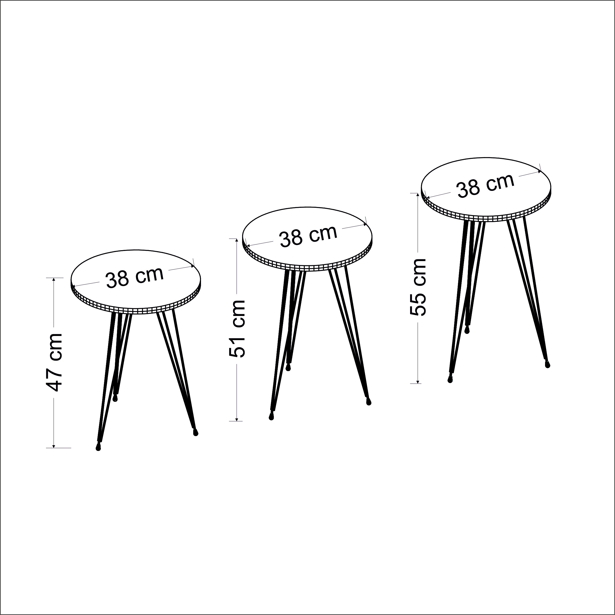 Beistelltisch 3er-Set. 21286139 schwarz Marmoroptik B/H/T: ca. 38x53,5x38 cm Beistelltisch 3er-Set. 21286139 schwarz Marmoroptik B/H/T: ca. 38x53,5x38 cm