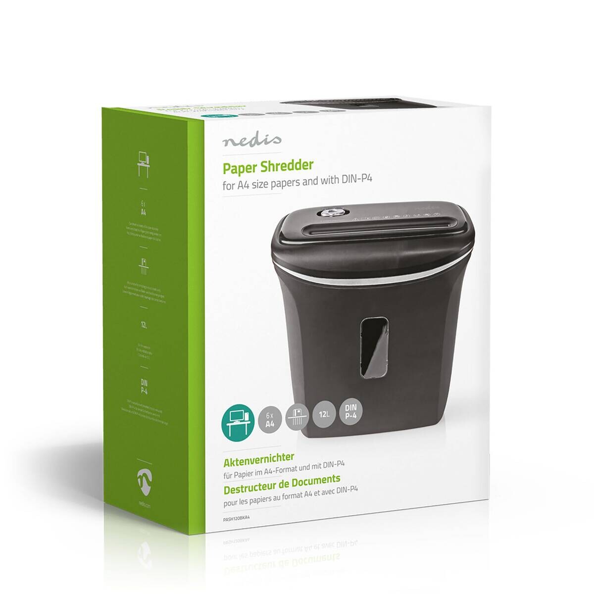 Nedis Aktenvernichter schwarz
