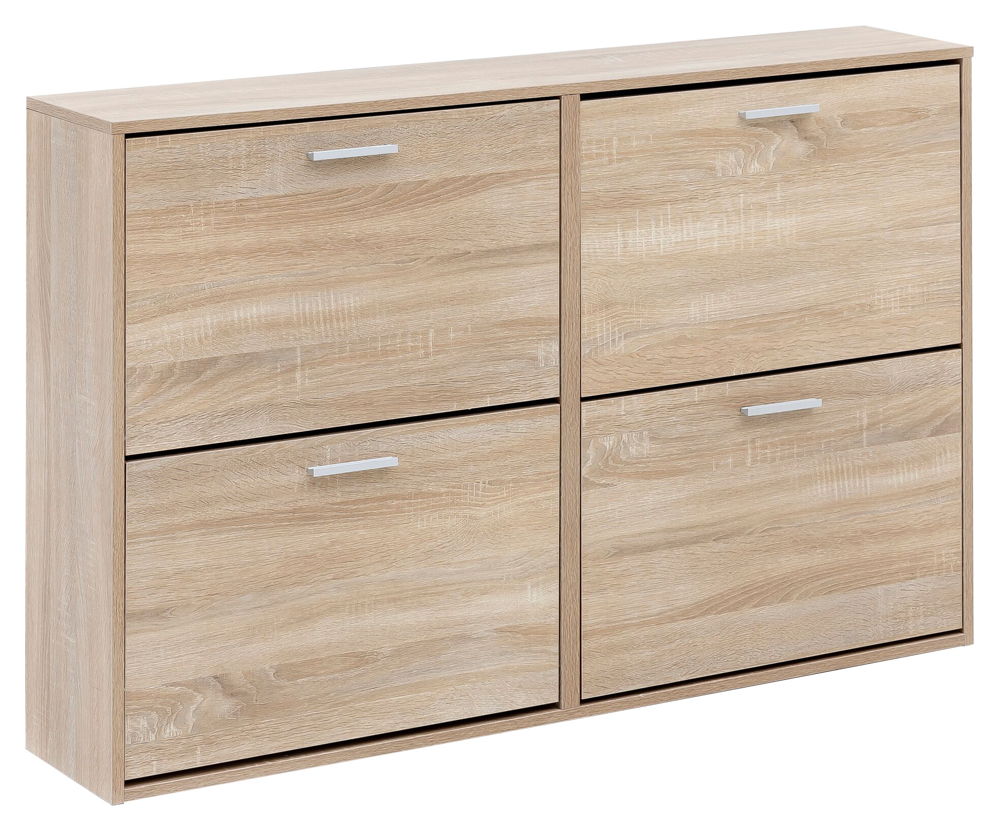 Schuhschrank Eiche Sonoma Nachbildung silber B/H/T: ca. 120x81x24 cm Schuhschrank Eiche Sonoma Nachbildung silber B/H/T: ca. 120x81x24 cm