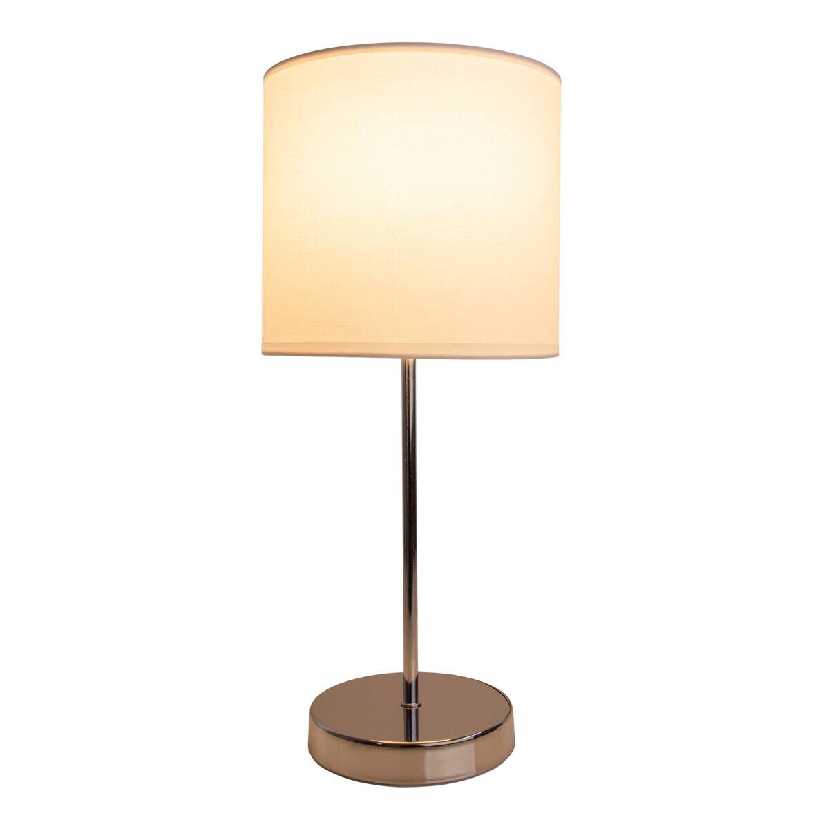 Näve Leuchten Tischleuchte 3112023 weiß Textil Kunststoff Metall B/H/T: ca. 18,5x38,5x18,5 cm E27 1 Brennstellen