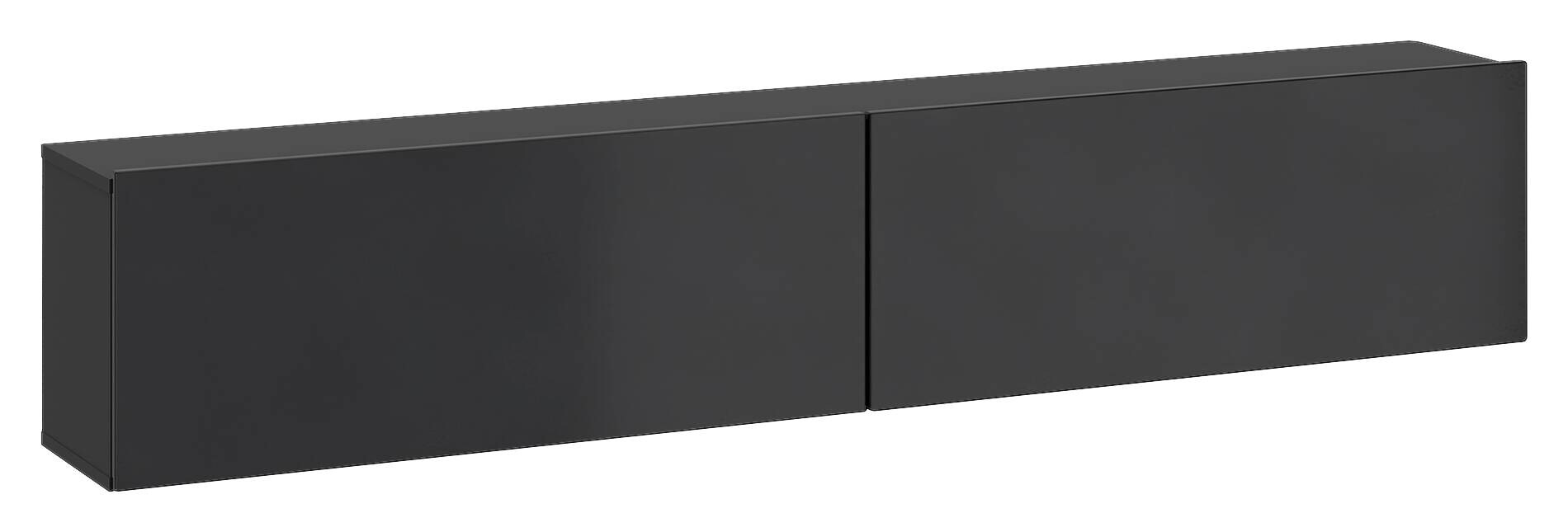 TV-Lowboard Otis schwarz Hochglanz B/H/T: ca. 180x37x32 cm