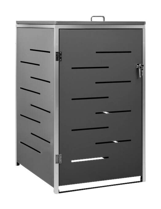 vidaXL Mülltonnenbox anthrazit B/H/T: ca. 69x112,5x77,5 cm