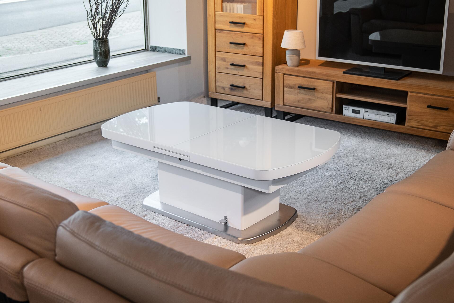 Couchtisch Levi weiß MDF B/H/T: ca. 135x50x75 cm