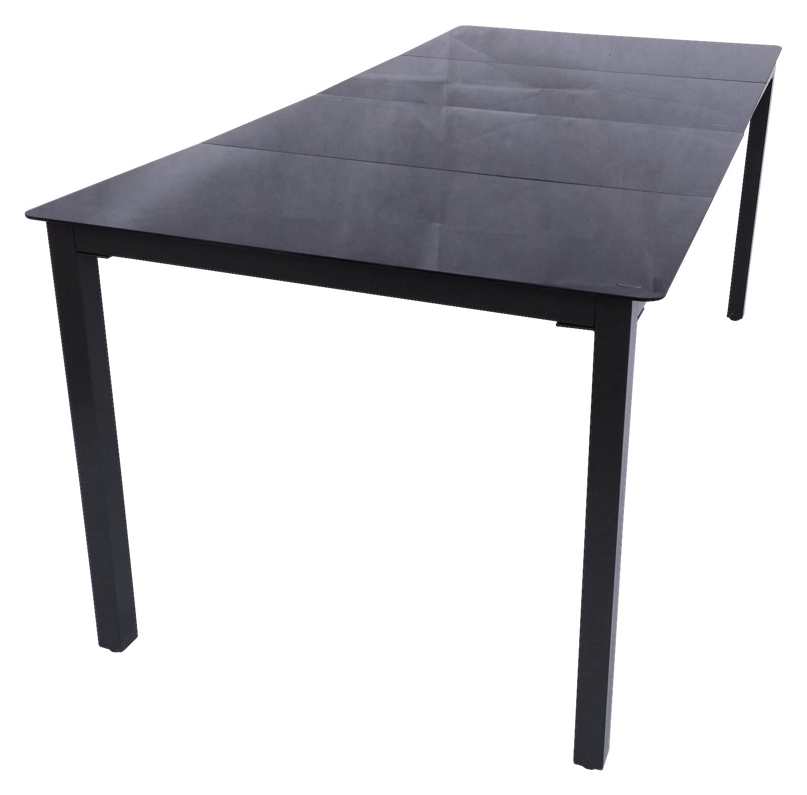 VCM Gartentisch anthrazit Aluminium B/H/L: ca. 90x73x180 cm