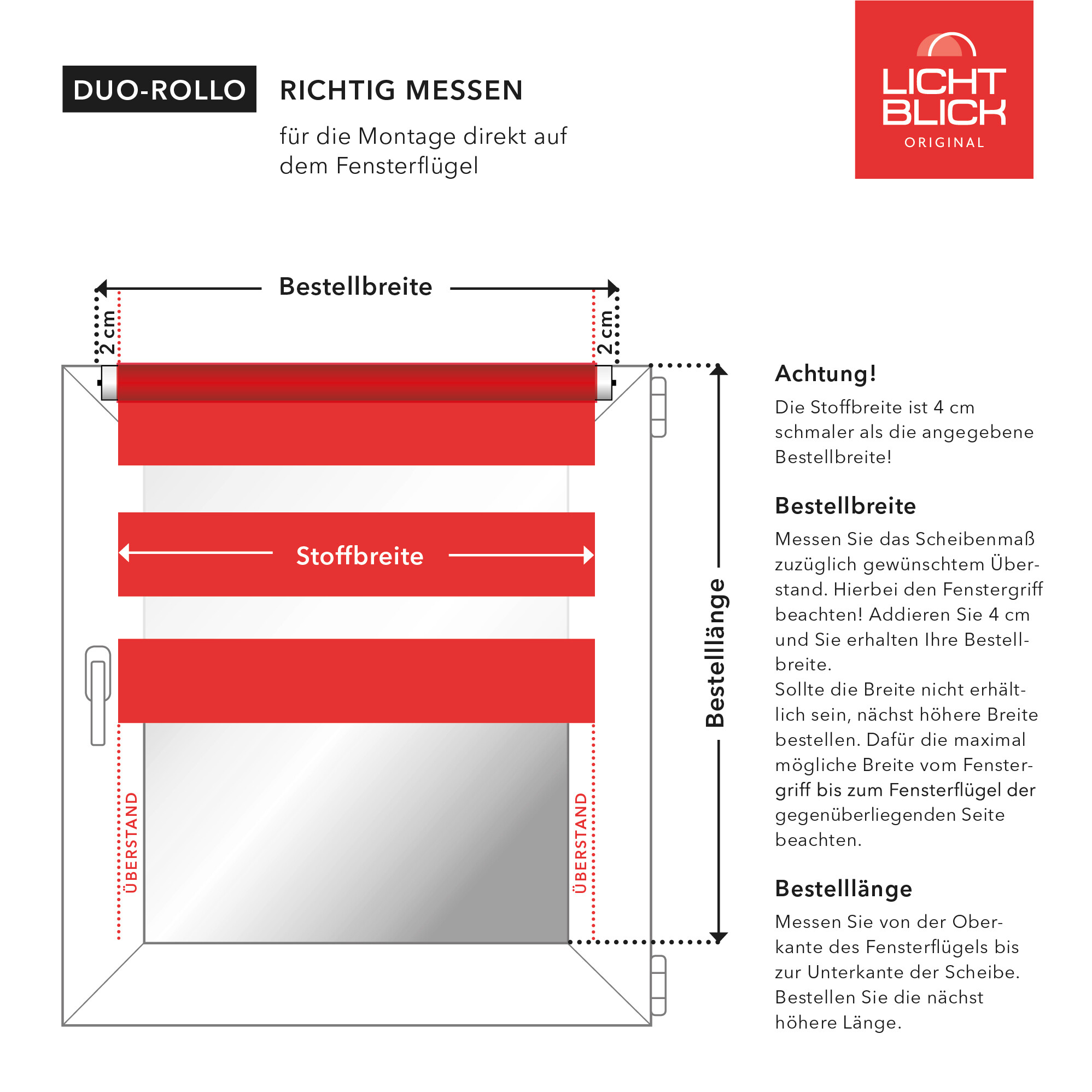 LICHTBLICK Doppelrollo Duo blau B/L: ca. 70x150 cm