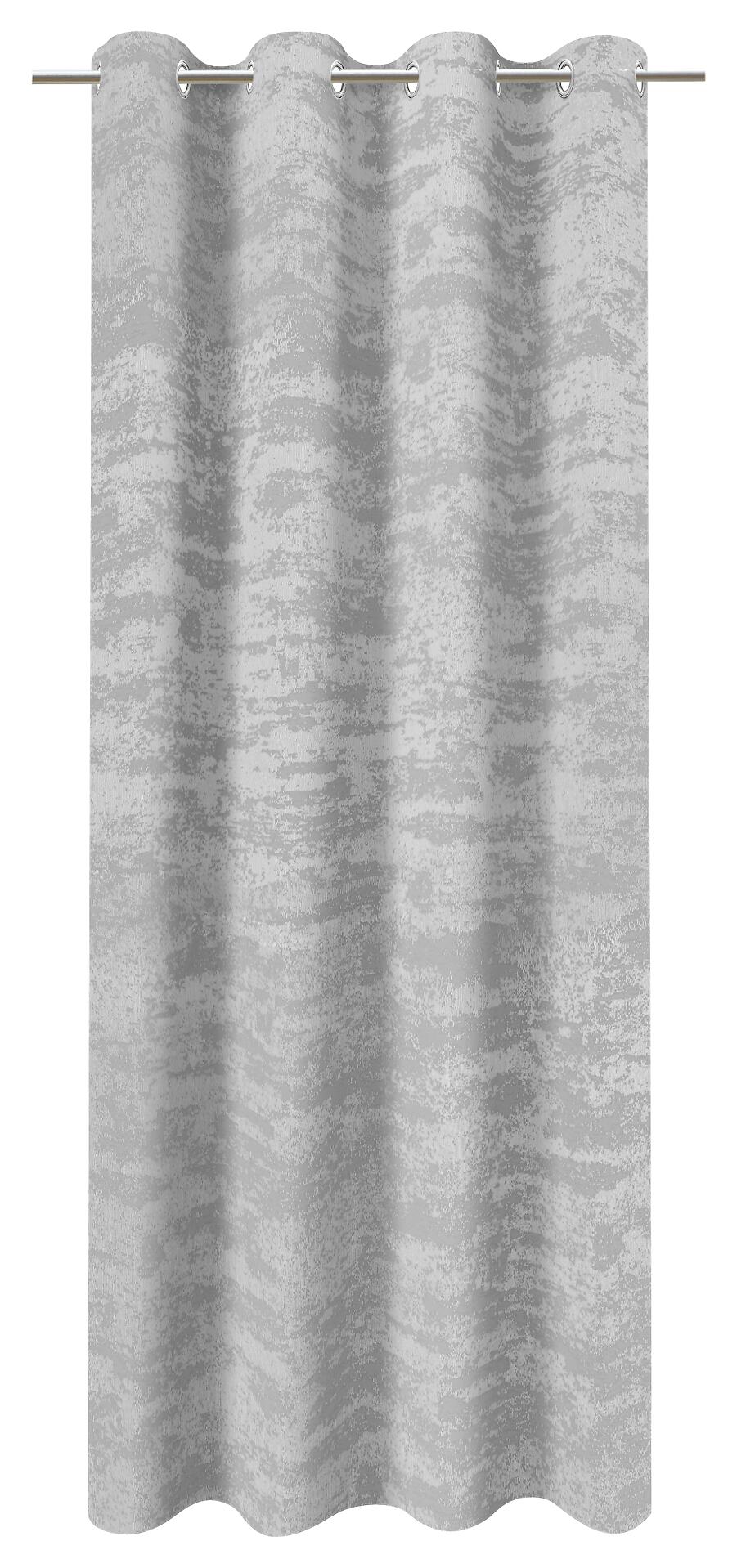 Ösenvorhang Wolke silber B/L: ca. 140x245 cm