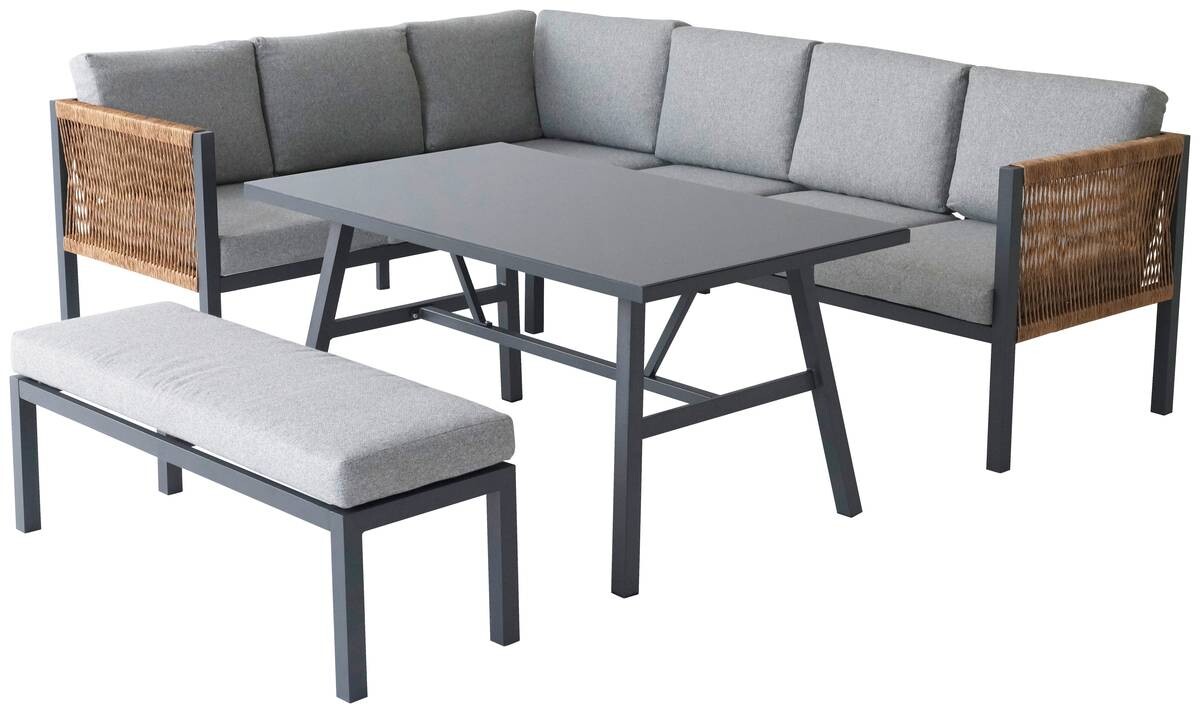 Loungeset grau Aluminium