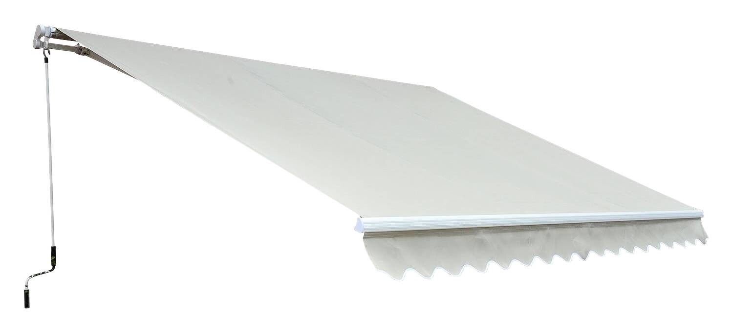 Outsunny Gelenkarmmarkise weiß B/L: ca. 400x300 cm
