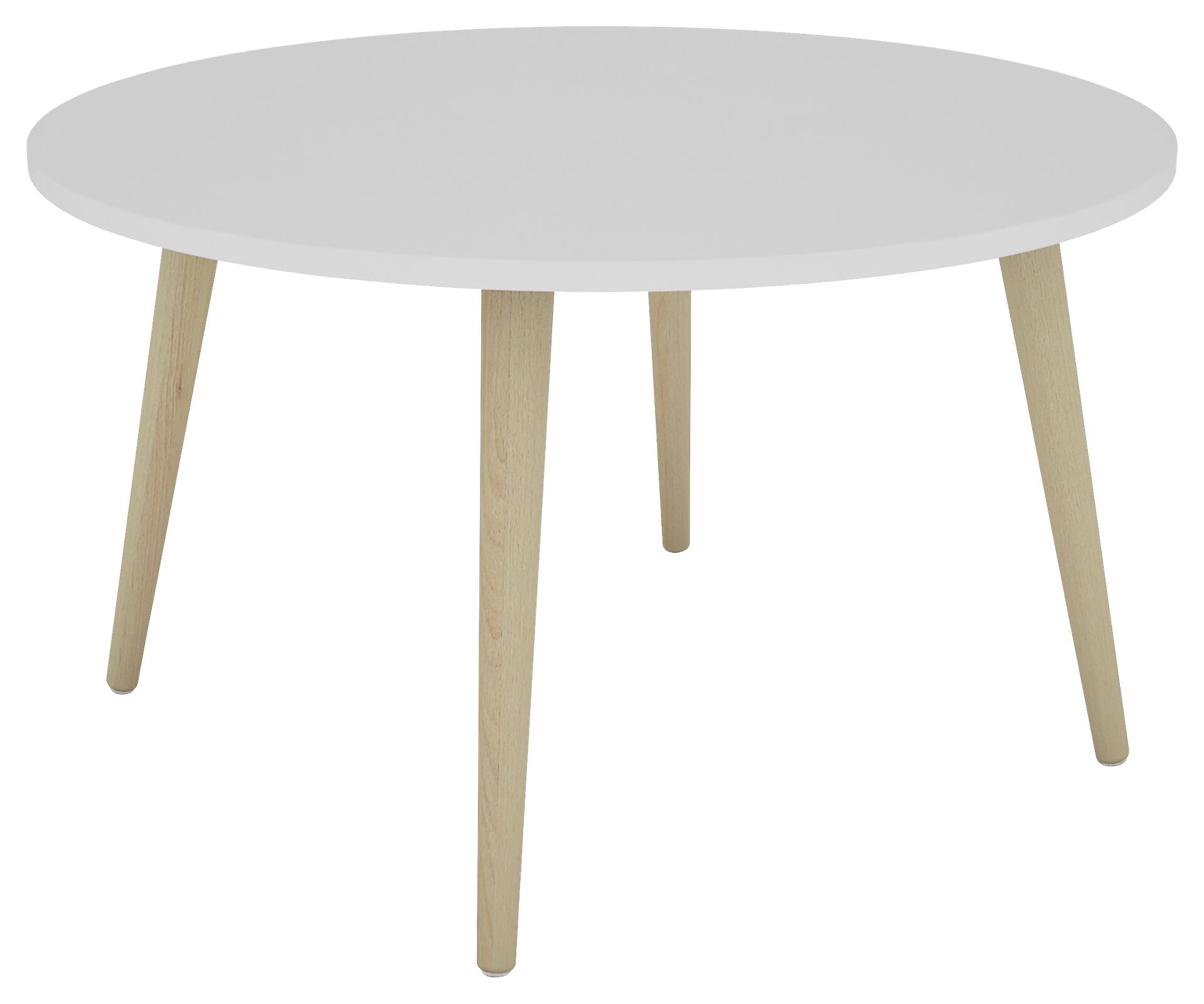 byLIVING Couchtisch LASSE weiß natur Holzwerkstoff Buche