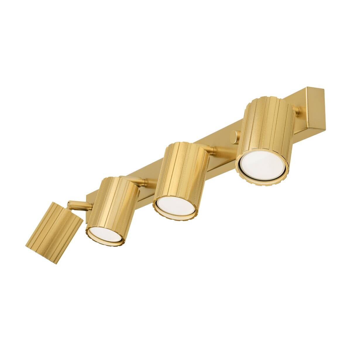 Lamkur Strahler Prisma gold Stahl B/H/L: ca. 6,5x16,5x81 cm 4 Brennstellen