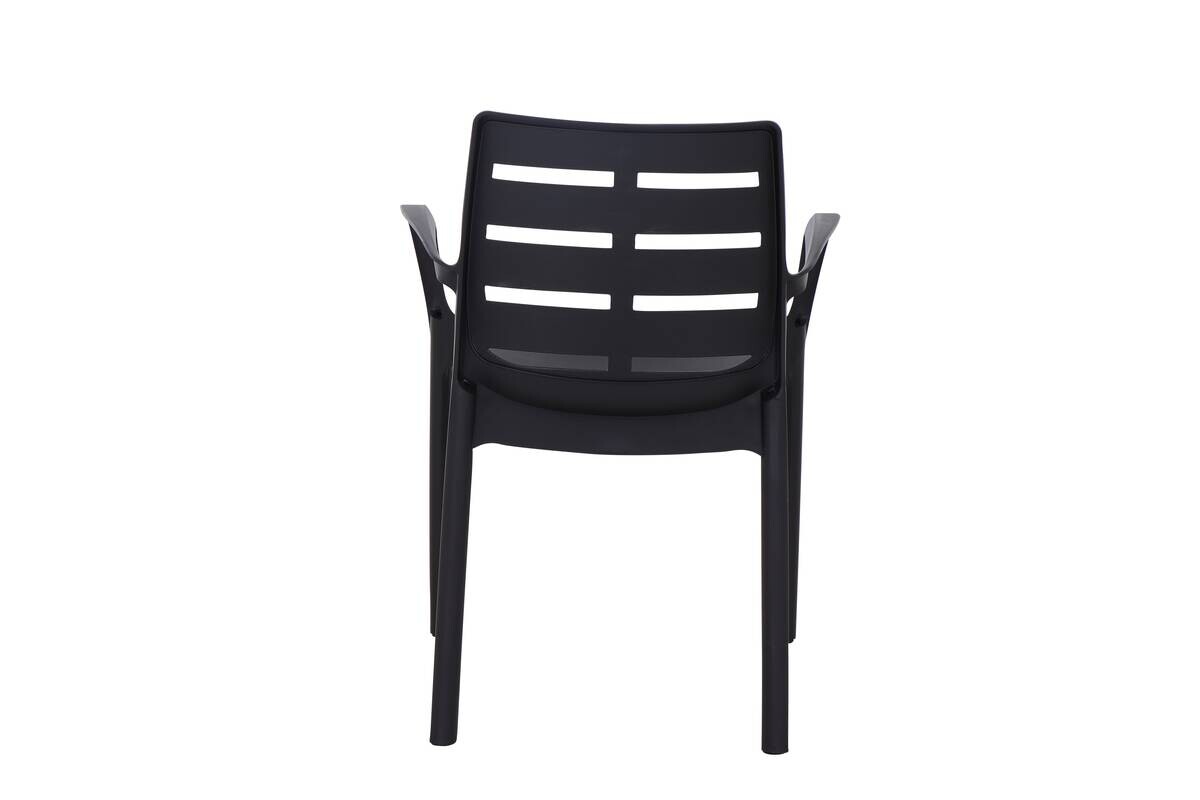 ProGarden Stapelsessel Borneo anthrazit Kunststoff B/H/L: ca. 605x82x61 cm