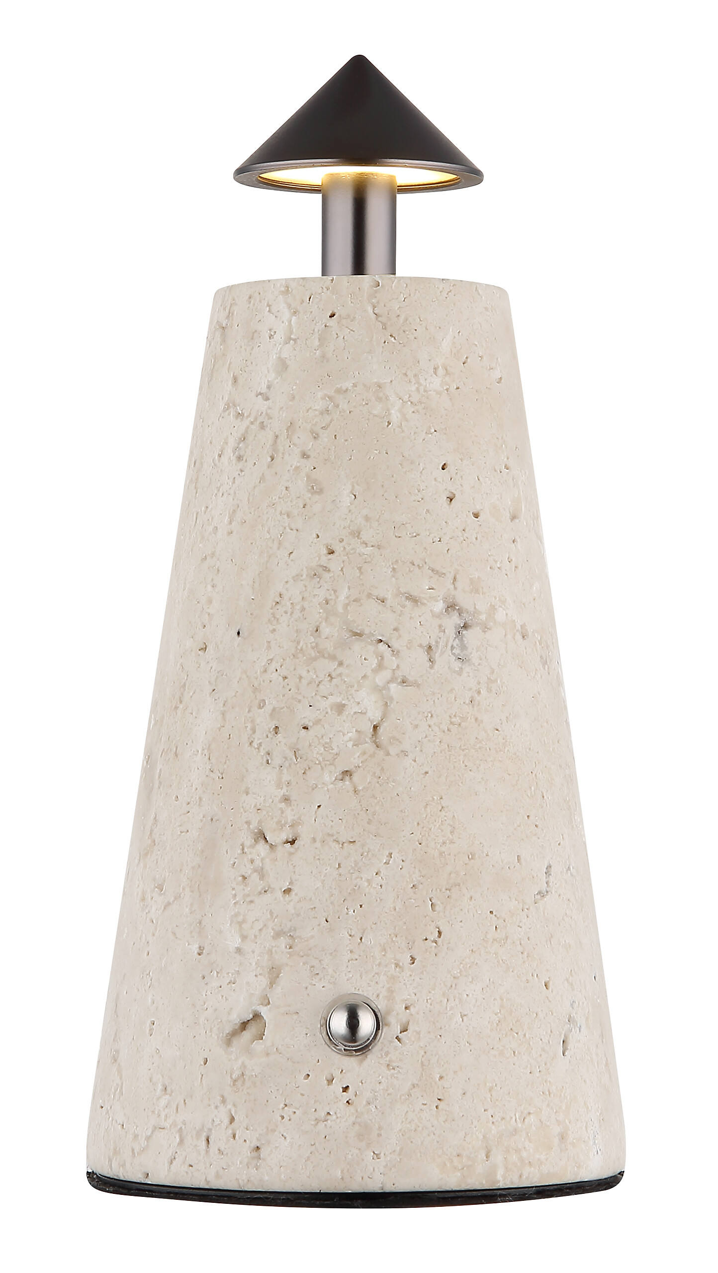 GLOBO LED-Tischleuchte grau schwarz Chrom Kunststoff Metall Stein H/D: ca. 19x9 cm 1 Brennstellen