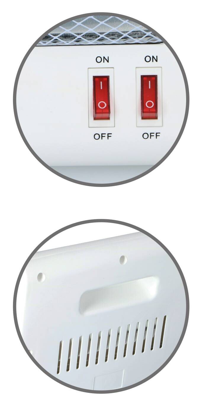 alpina Elektroheizgerät 871125218241 LQ002 weiß B/H/T: ca. 28x48x13 cm ca. 800 W