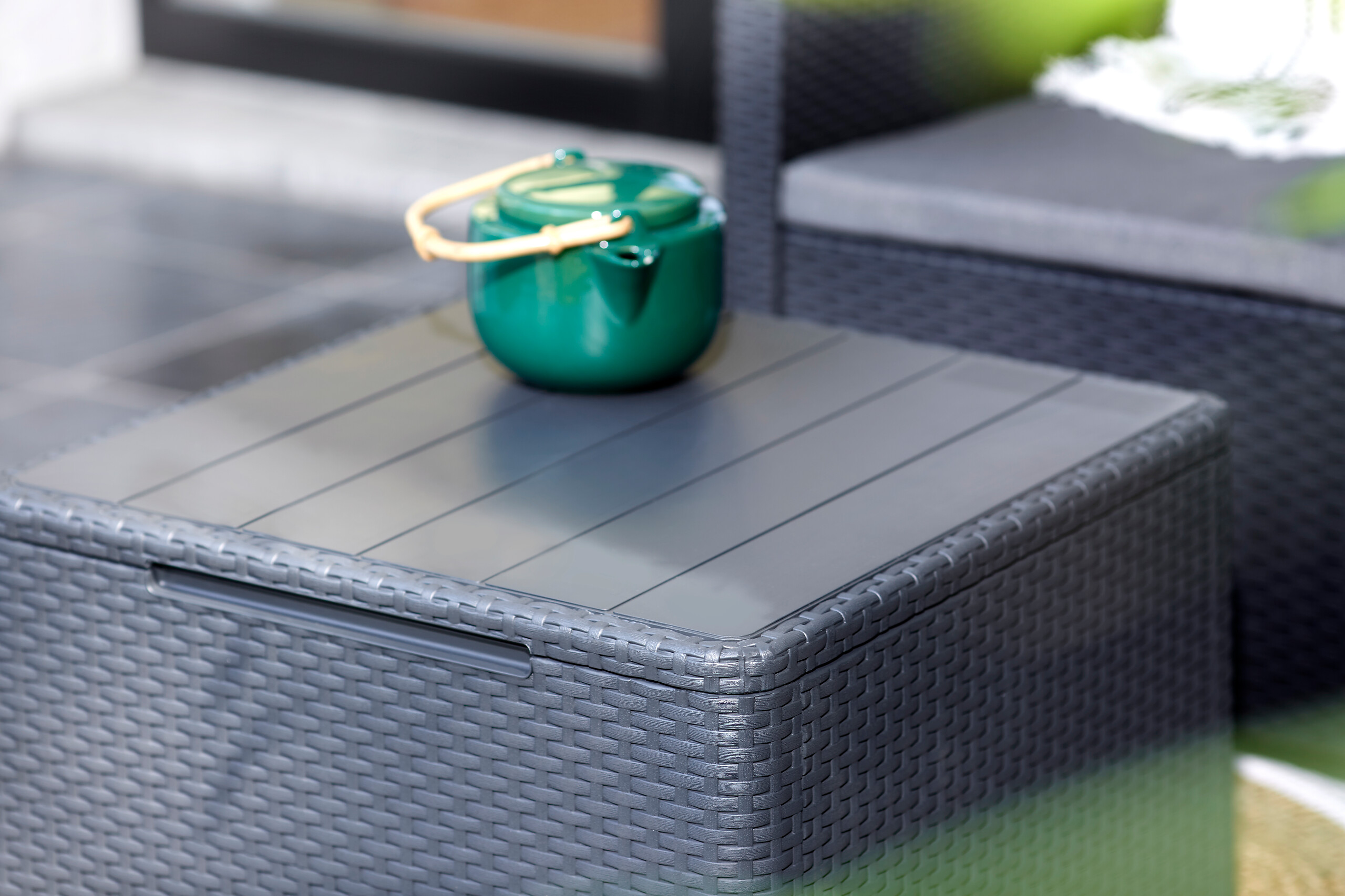 Jardin Aufbewahrungstisch Claire Graphit Polypropylen B/H/L: ca. 55,5x38,5x55,5 cm