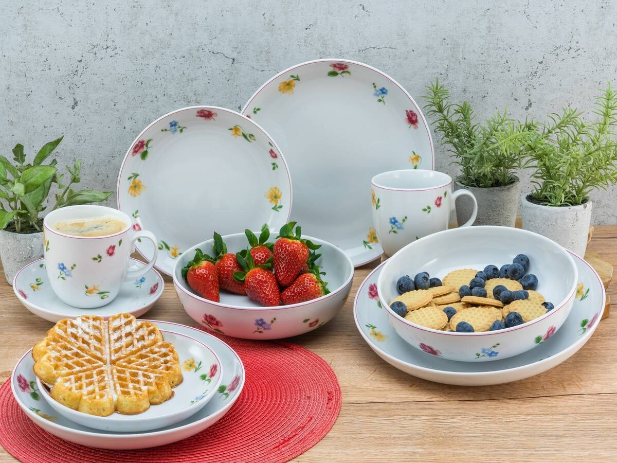 CreaTable Kombiservice Allround - SUMMERTIME bunt Porzellan 10 tlg.