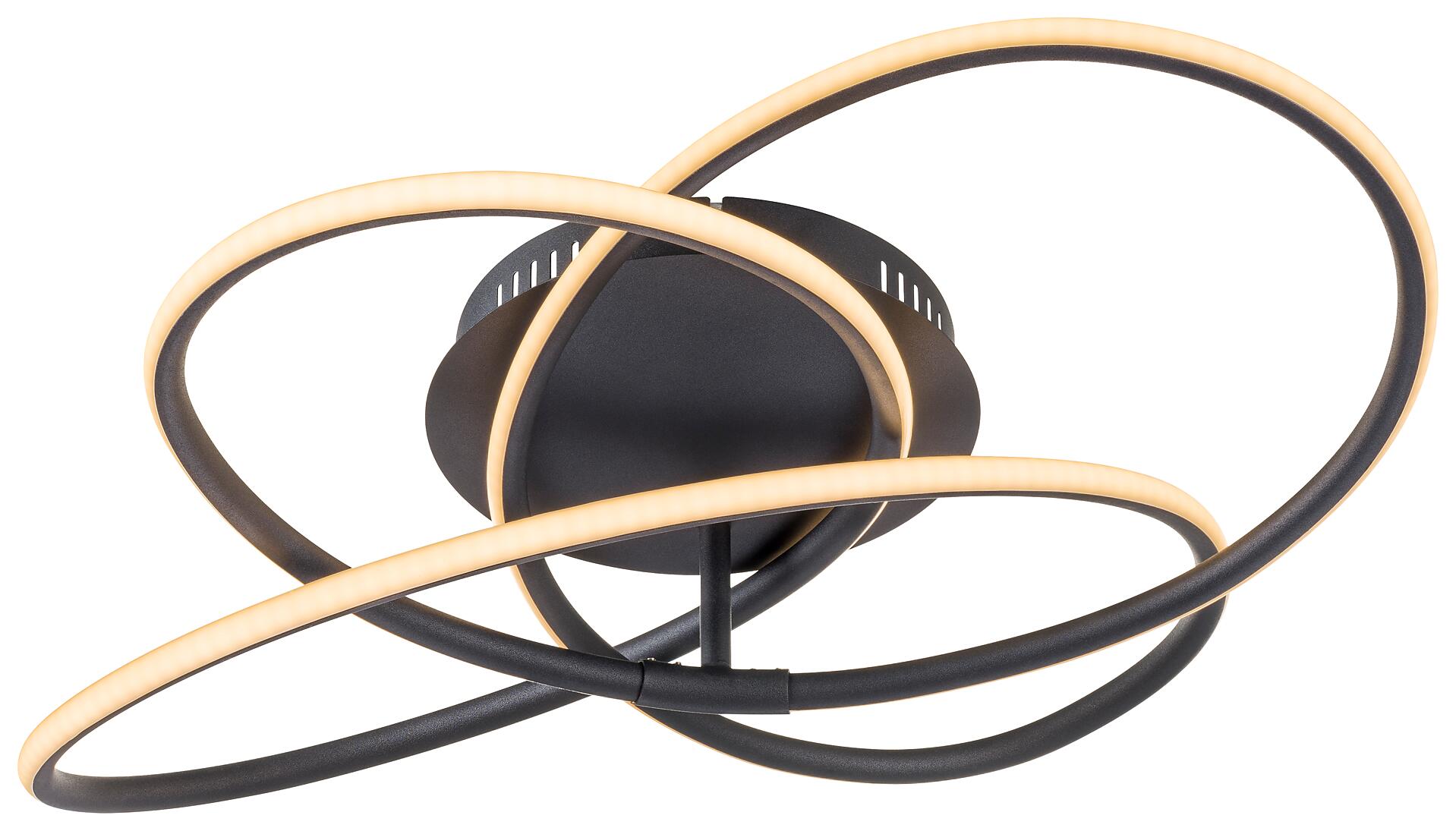 GLOBO Deckenleuchte 67201S-30 schwarz weiß Opal Metall Kunststoff H/D: ca. 13x60 cm