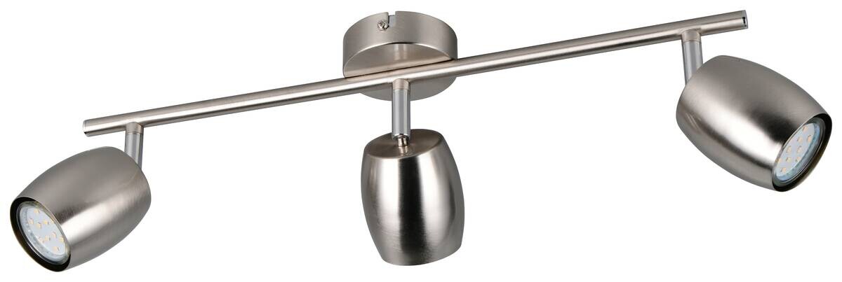 Reality Leuchten Spots Nancy nickel matt Metall B/H/L: ca. 47,5x15,5x8 cm GU10 3 Brennstellen