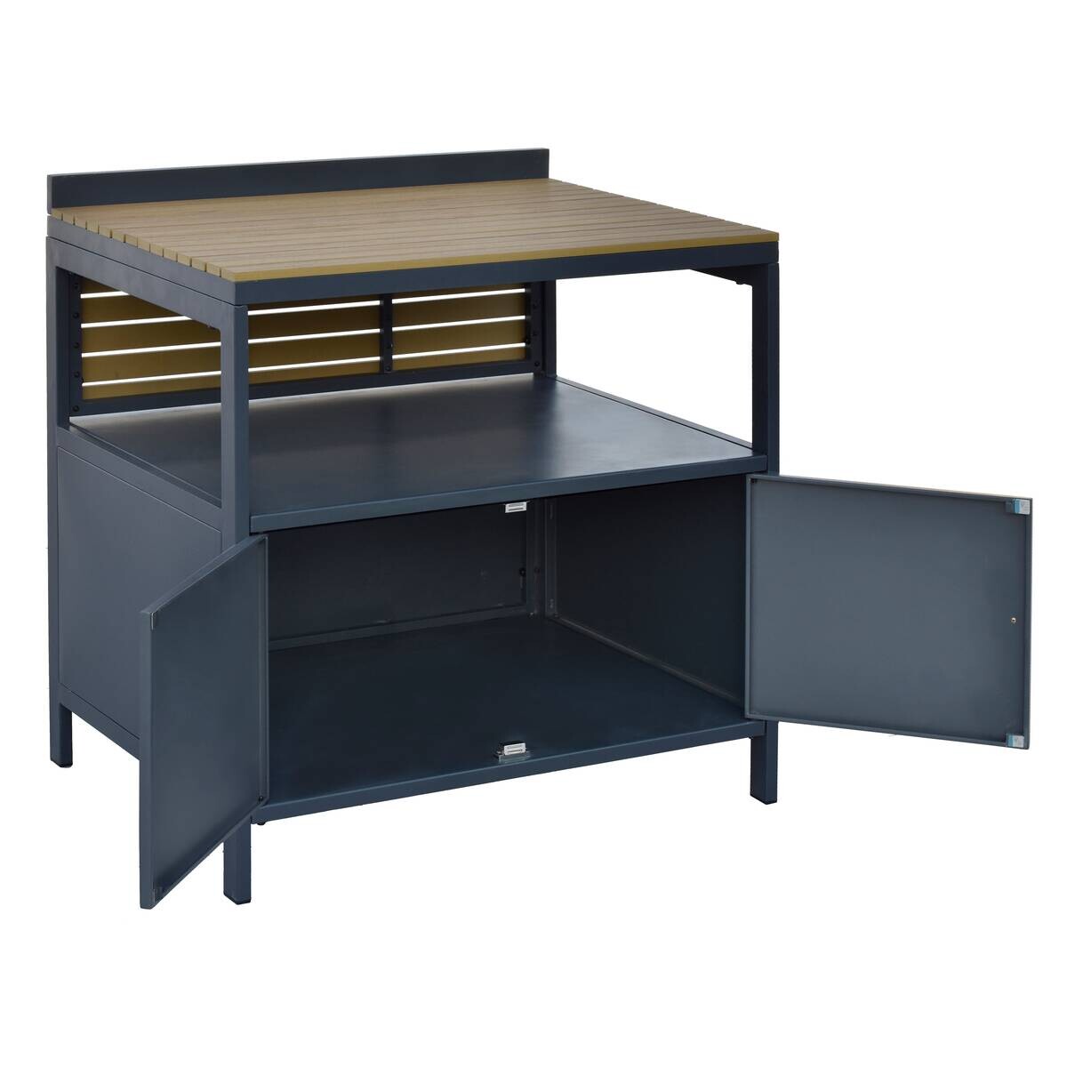 POCOline Outdoor-Küchenmodul natur Aluminium B/H/L: ca. 83,5x89x61,5 cm