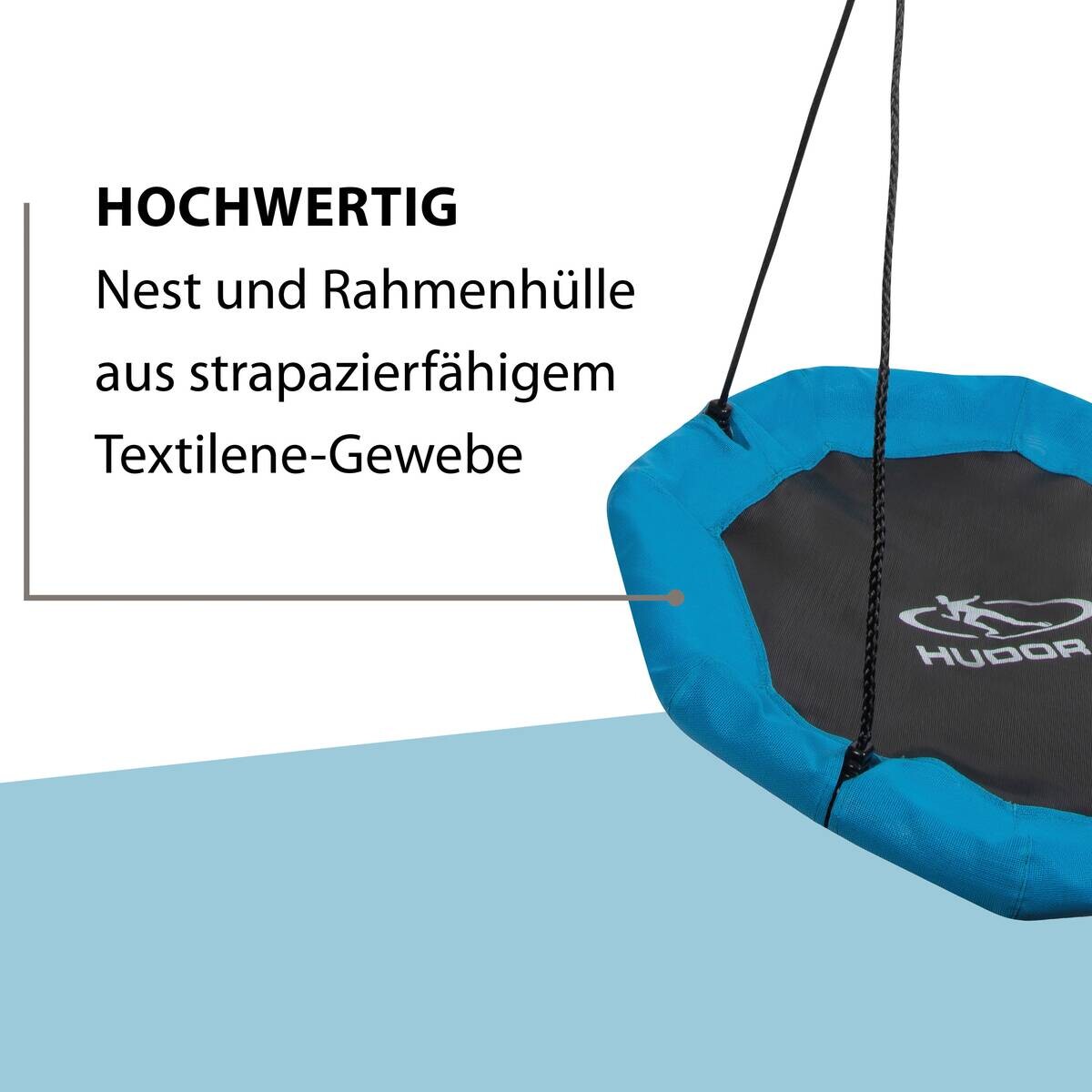 Hudora Nestschaukel Octagon 110 blau B/H/L: ca. 110x10x110 cm