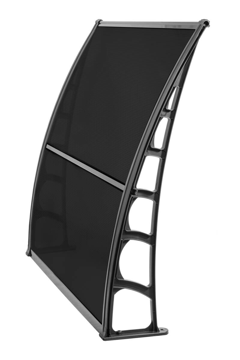 Brosplast Vordach schwarz B/H/L: ca. 120x23x105 cm