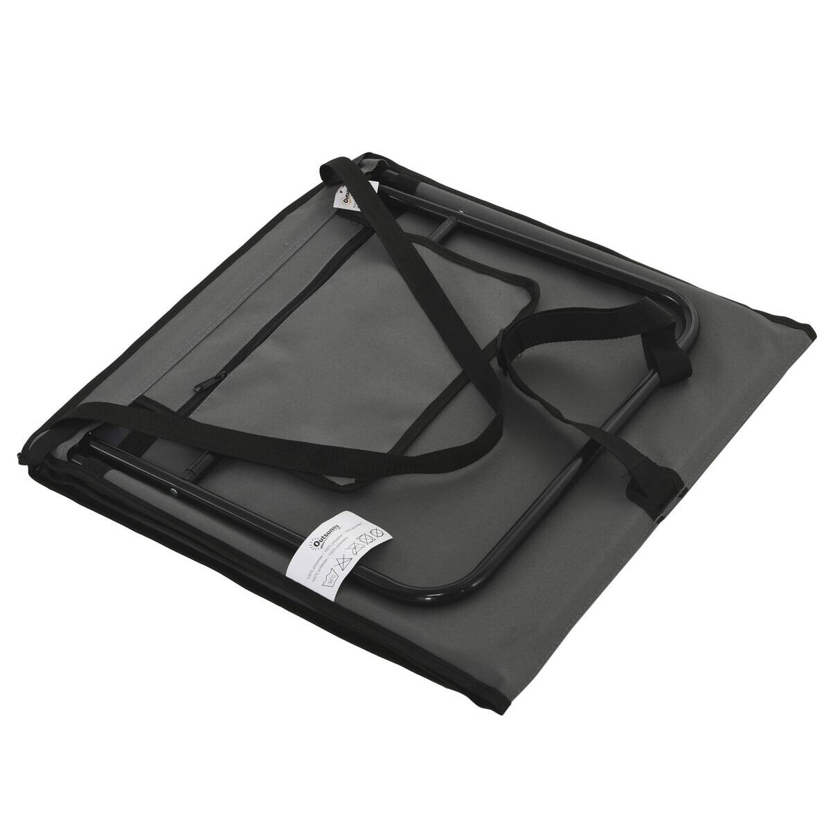 Outsunny Sonnenliege grau Polypropylen B/H/L: ca. 51x142x40 cm