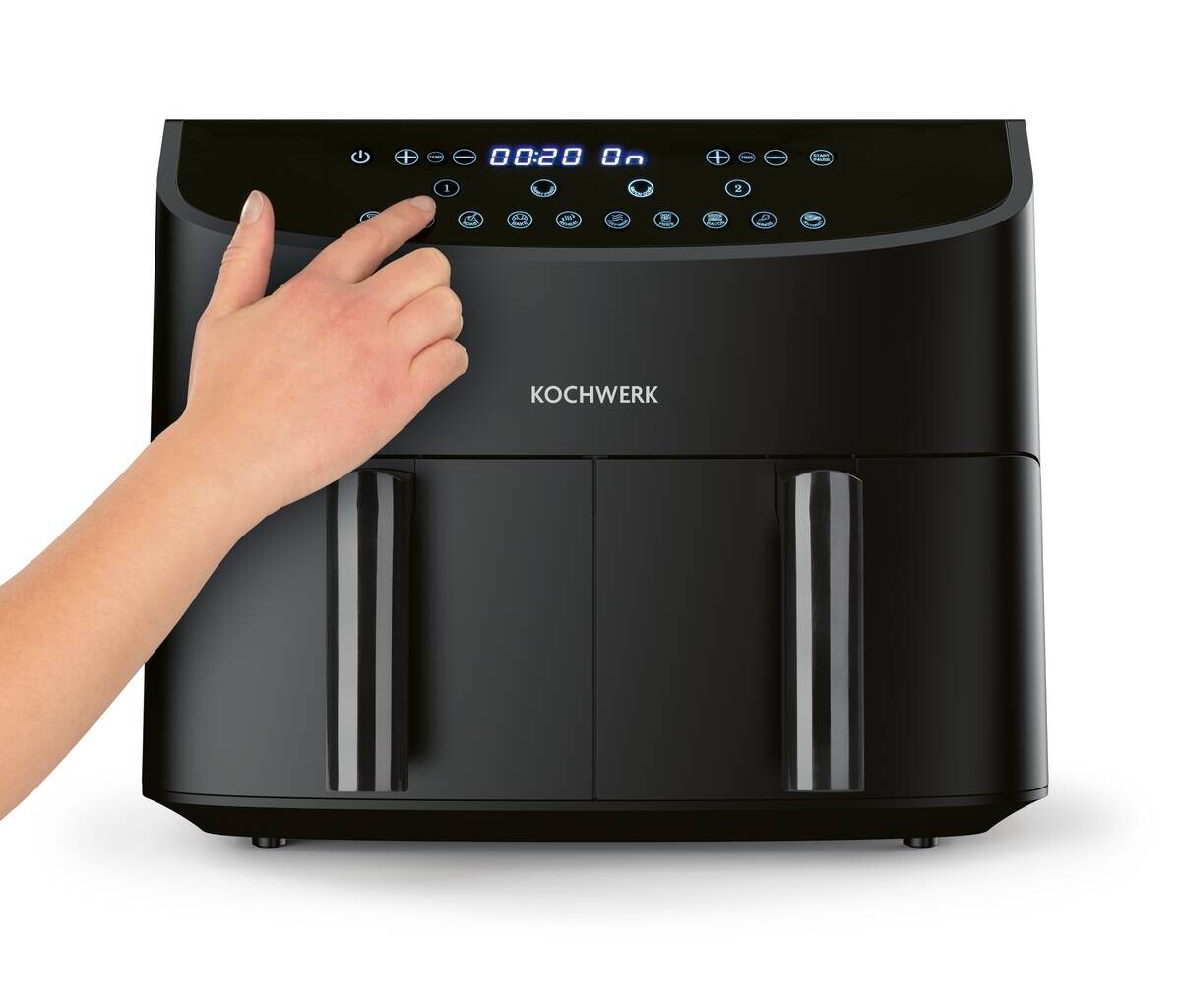 Kochwerk Heißluftfritteuse schwarz Metall B/H/L: ca. 36x31x39 cm ca. 3,5 l