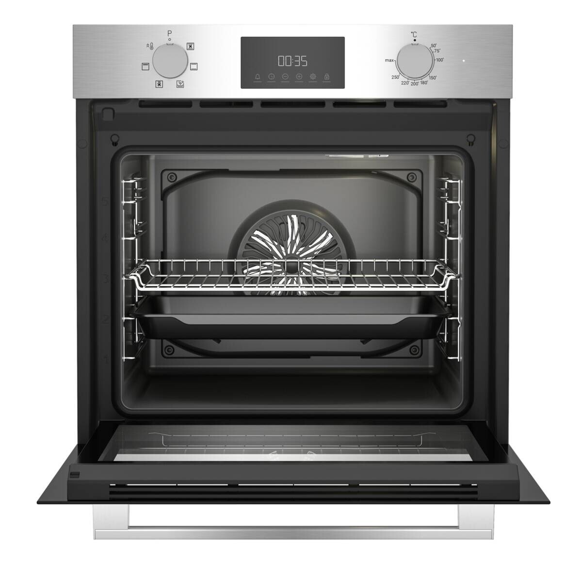 FLAVEL Einbaubackofen FLIE22300RX Edelstahl B/H/T: ca. 59,4x59,5x56,7 cm