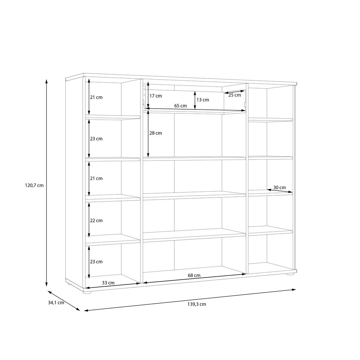Kommode Eiche Artisan Nachbildung B/H/T: ca. 139x121x35 cm