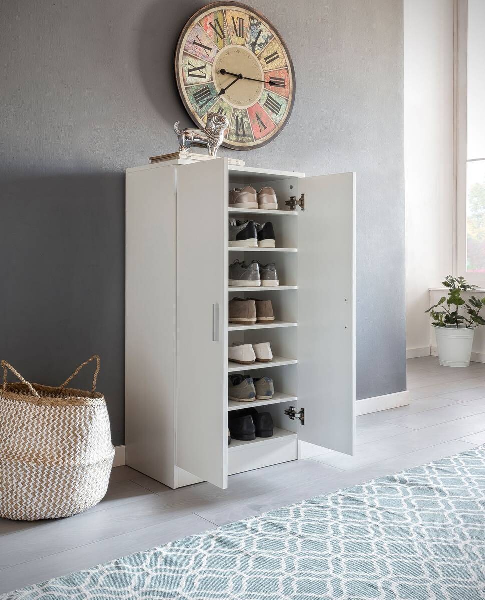 Schuhschrank weiß B/H/T: ca. 55x108x35 cm