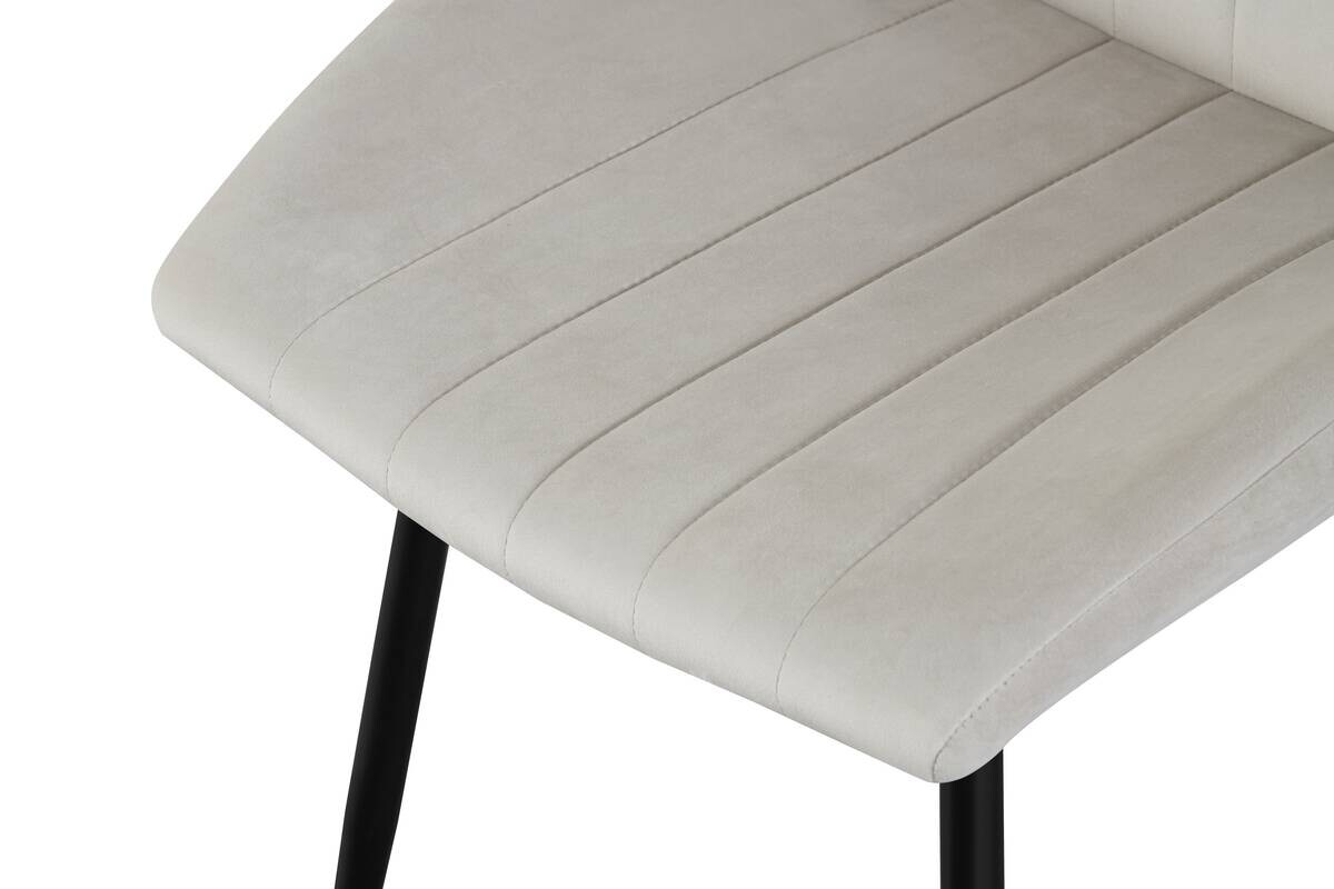 Stuhl CHRISTIN, 2er Set creme Samt B/H/T: ca. 52x58x75 cm