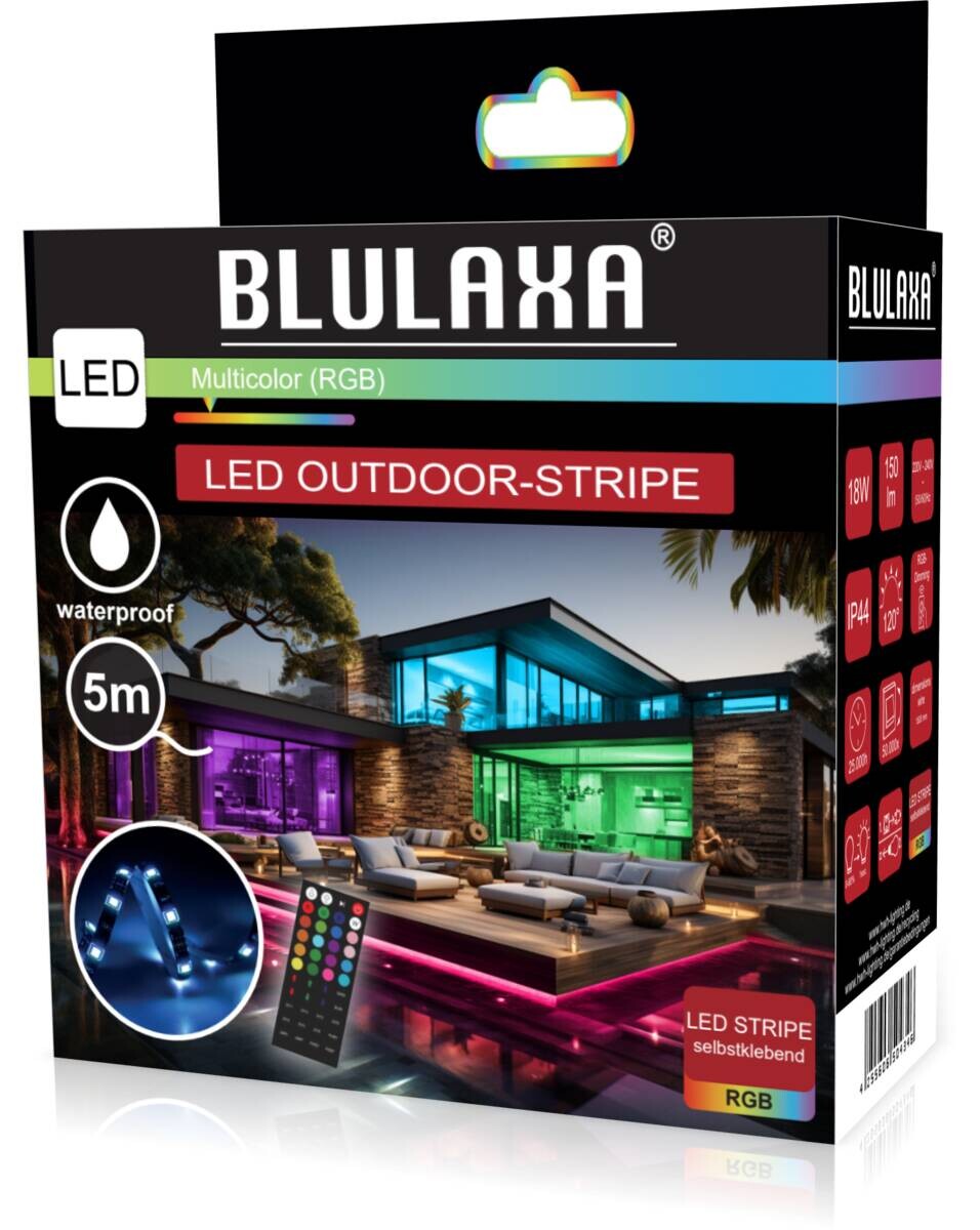Blulaxa Outdoor-LED-RGB-Lichtband L: ca. 500 cm