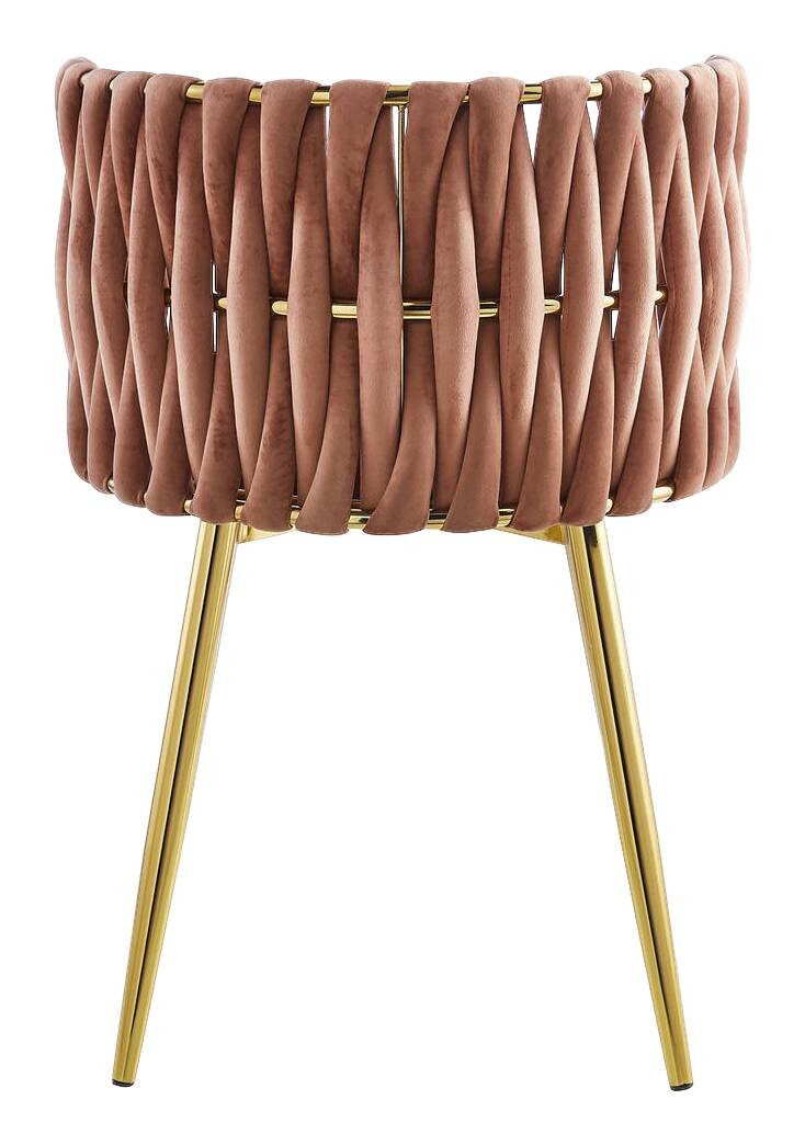 Stuhl Milla 100 2er-Set altrosa Microfaser B/H/T: ca. 57x80x53 cm