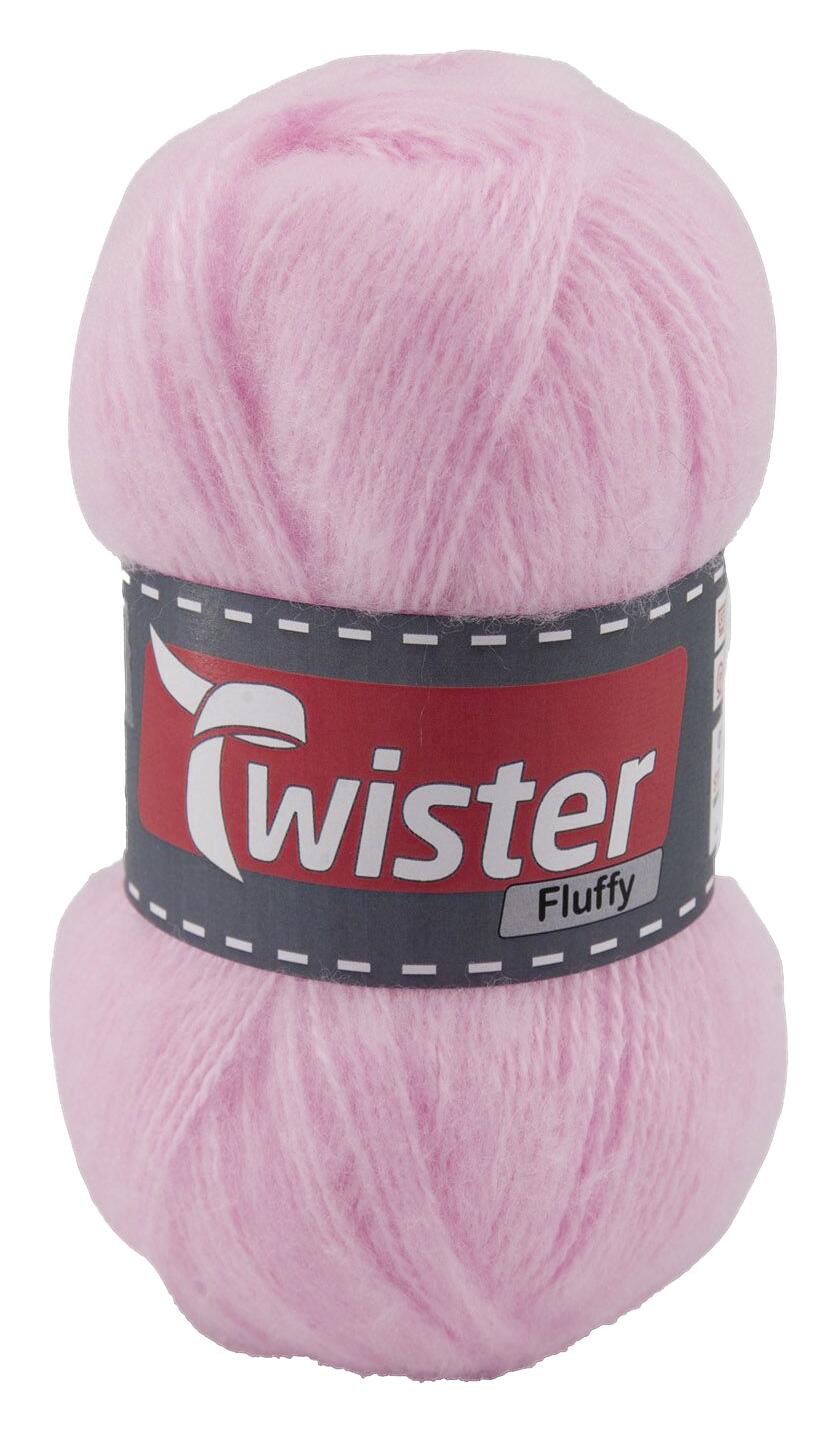Twister Handstrickgarn Fluffy rosa L: ca. 16000 cm