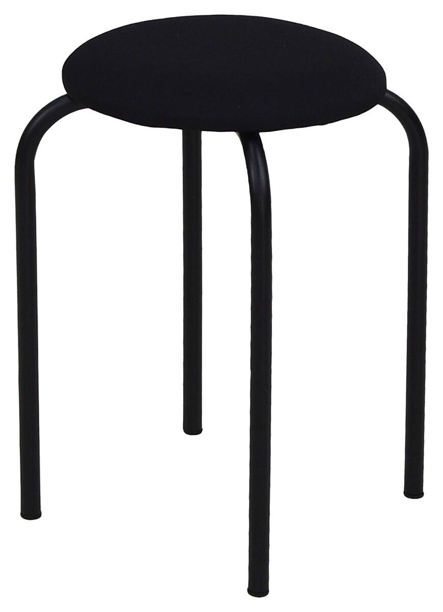 Stapelhocker Fred schwarz Stoff B/H/T: ca. 30x46x30 cm
