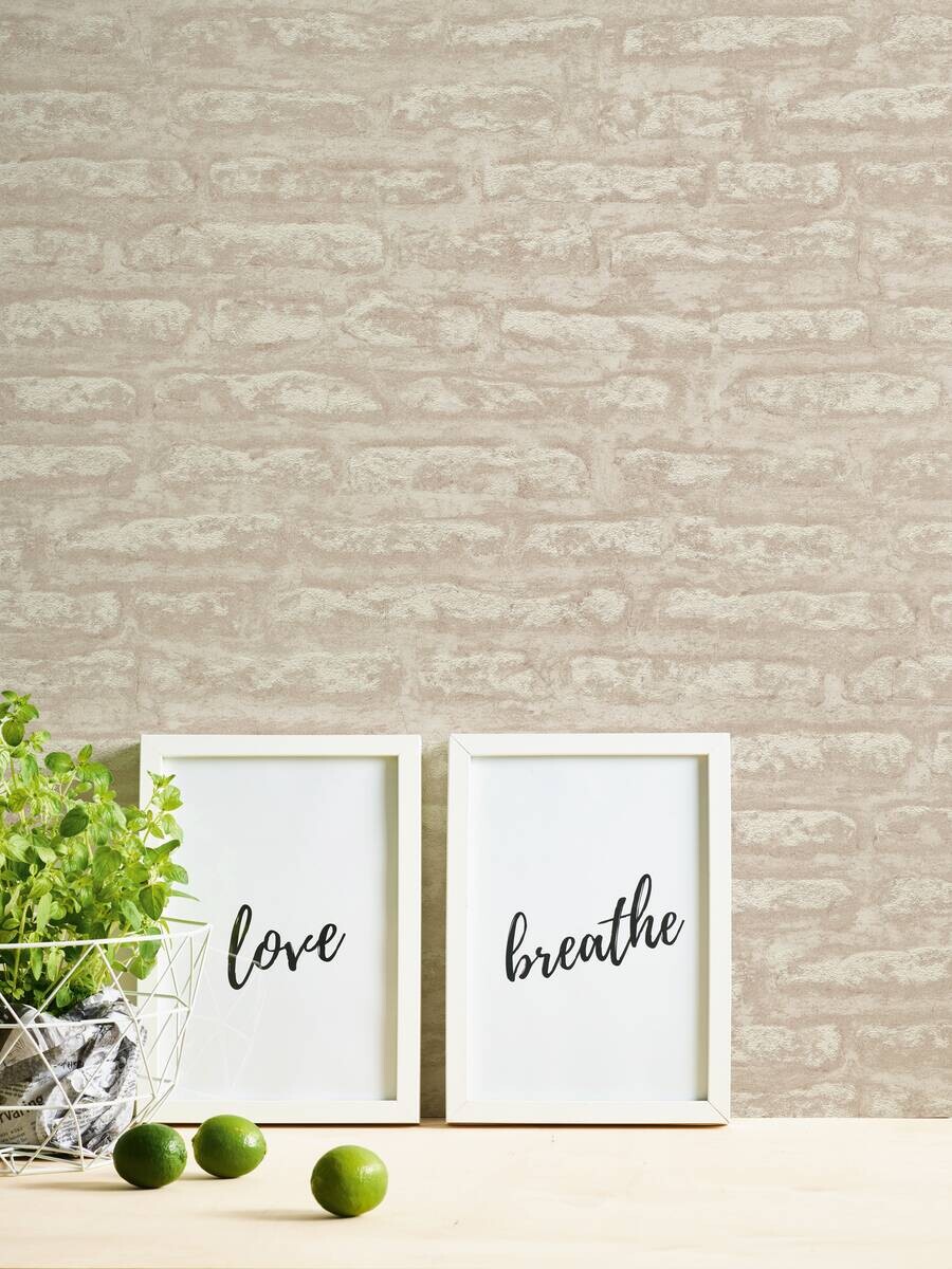 A.S.Creation Vliestapete Attractive 2 Steine hellbraun B/L: ca. 53x1005 cm