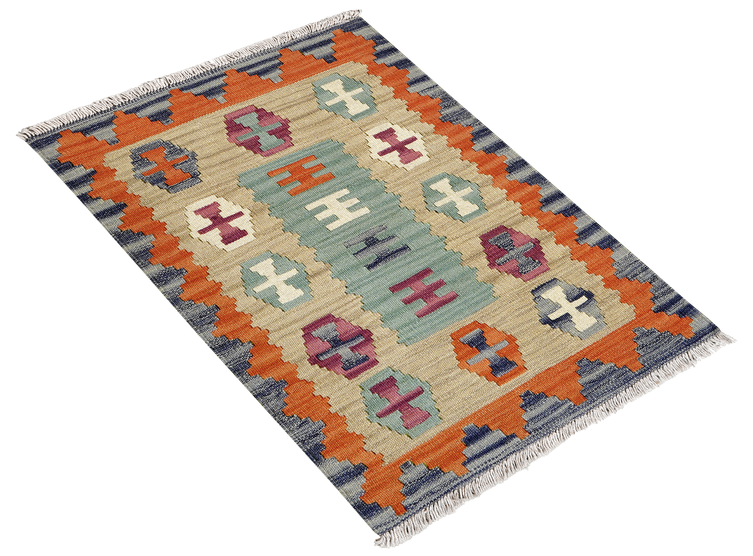 PersaTepp Teppich Kelim Gashgai bunt B/H/L: ca. 64x1x91 cm