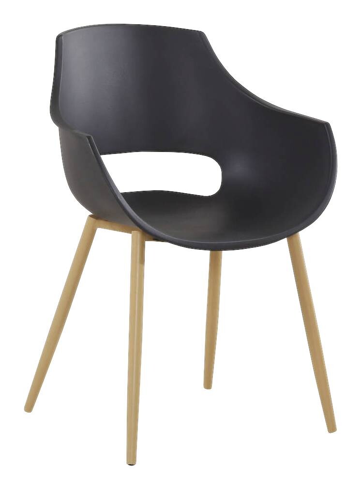 Stuhl Alice 100 2er schwarz Kunststoff B/H/T: ca. 59x85x58 cm