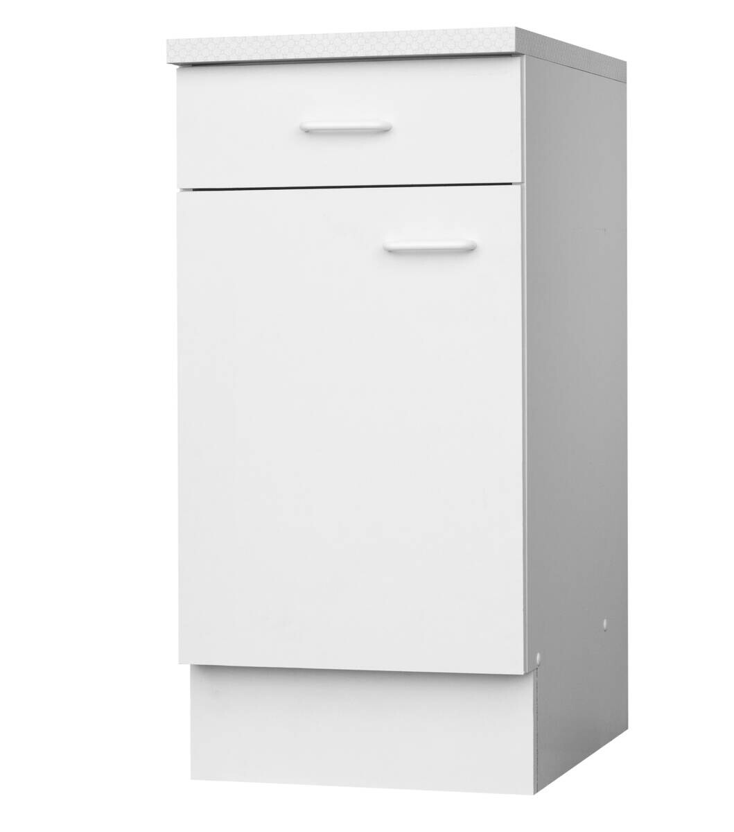 Unterschrank weiß matt B/H/T: ca. 40x85x60 cm Unterschrank weiß matt B/H/T: ca. 40x85x60 cm