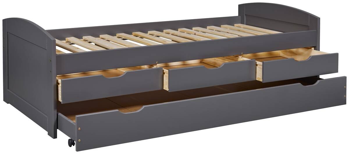 Funktionsbett Lena grau Liegefläche B/L: ca. 90x200 cm