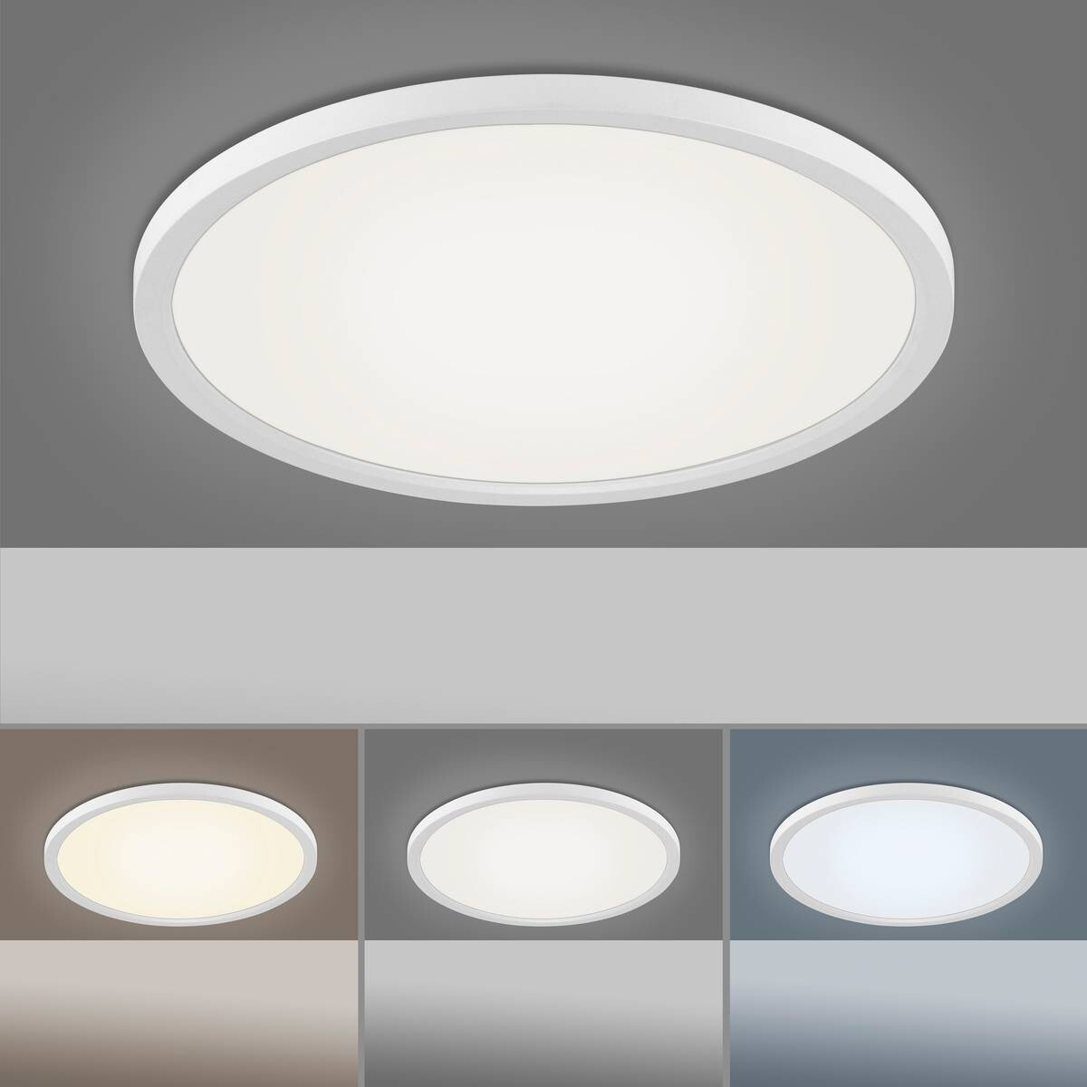 Just Light LED-Deckenpanel FLAT 15571-16 weiß Metall Kunststoff H/D: ca. 4,5x40 cm 1 Brennstellen