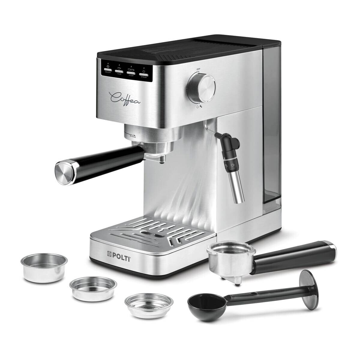 Polti Polti Espresso- und Cappuccinomaschine P10S silber Stahl B/H/T: ca. 13x30,5x30,5 cm