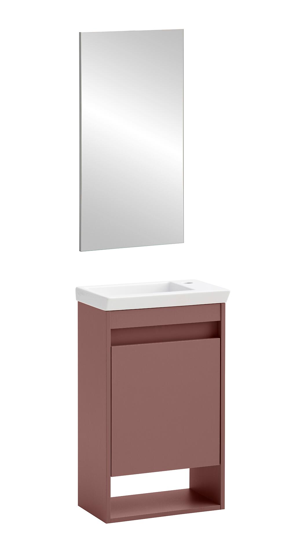 Badezimmer-Set Avio mauve B/H/T: ca. 45,5x80x27,5 cm