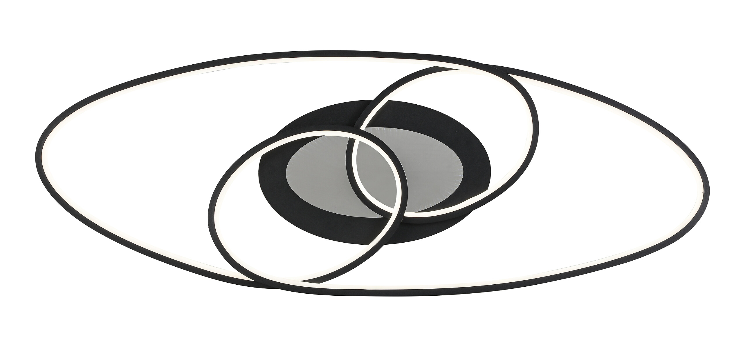 Nolo LED-Deckenleuchte Flow schwarz Metall B/H/L: ca. 30x7,5x85 cm