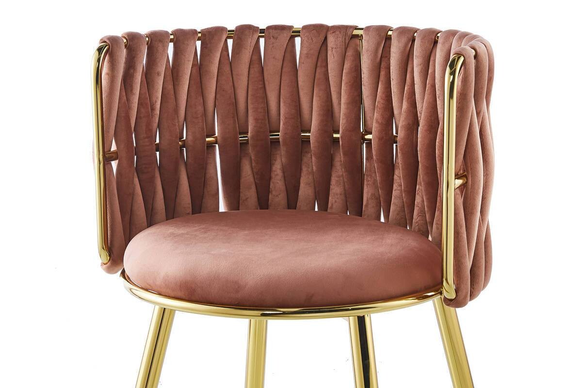 Stuhl Milla 100 2er-Set altrosa Microfaser B/H/T: ca. 57x80x53 cm