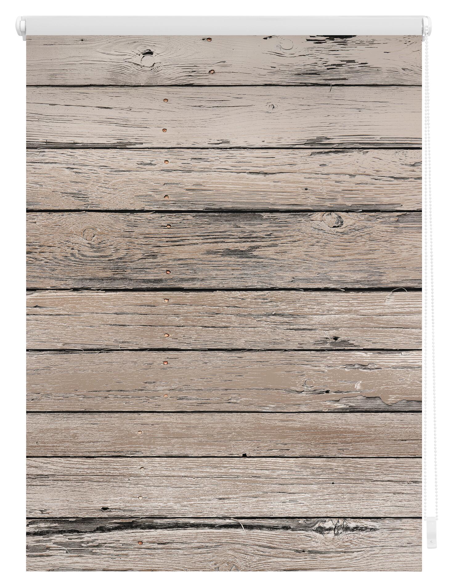 LICHTBLICK Verdunkelungsrollo Bretter Vintage braun B/L: ca. 90x150 cm