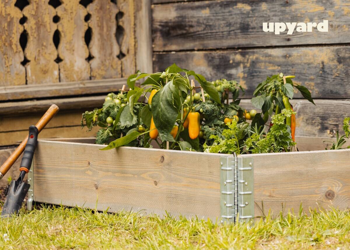 UPYARD Hochbeet INDUSTRIAL grau Holz B/L: ca. 80x120 cm