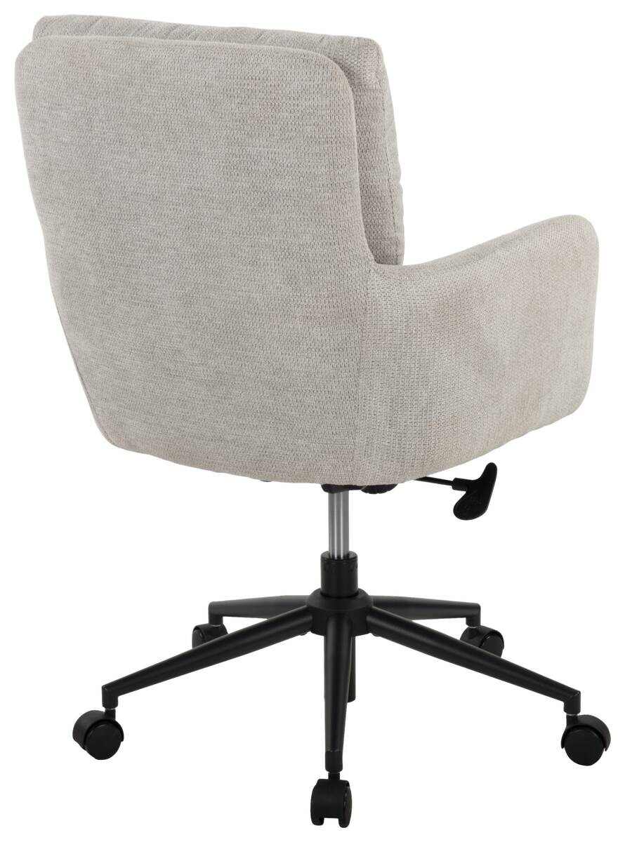 Drehstuhl Lenn hellgrau schwarz Metall Polyester