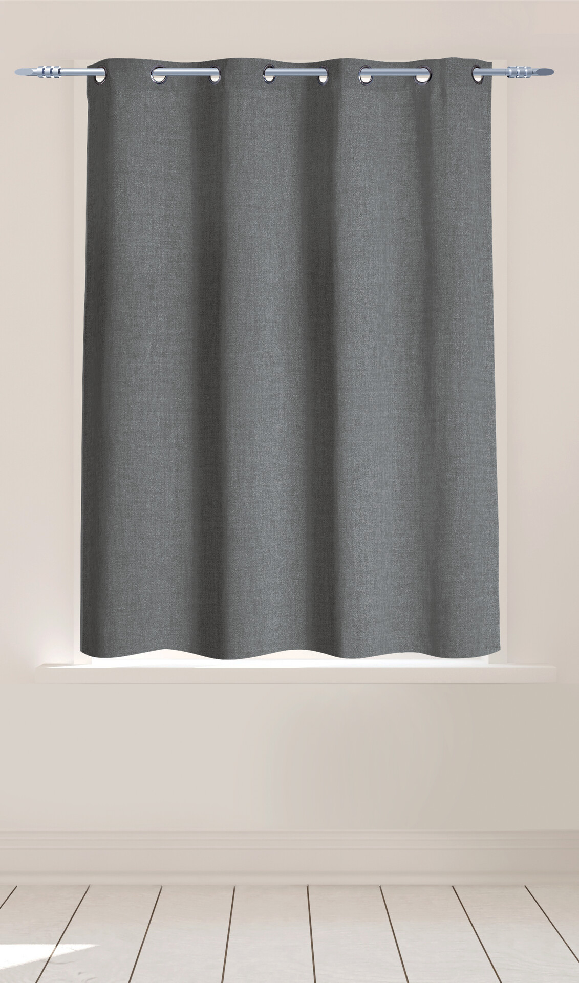 POCOline Ösenvorhang Cleo anthrazit B/L: ca. 140x175 cm
