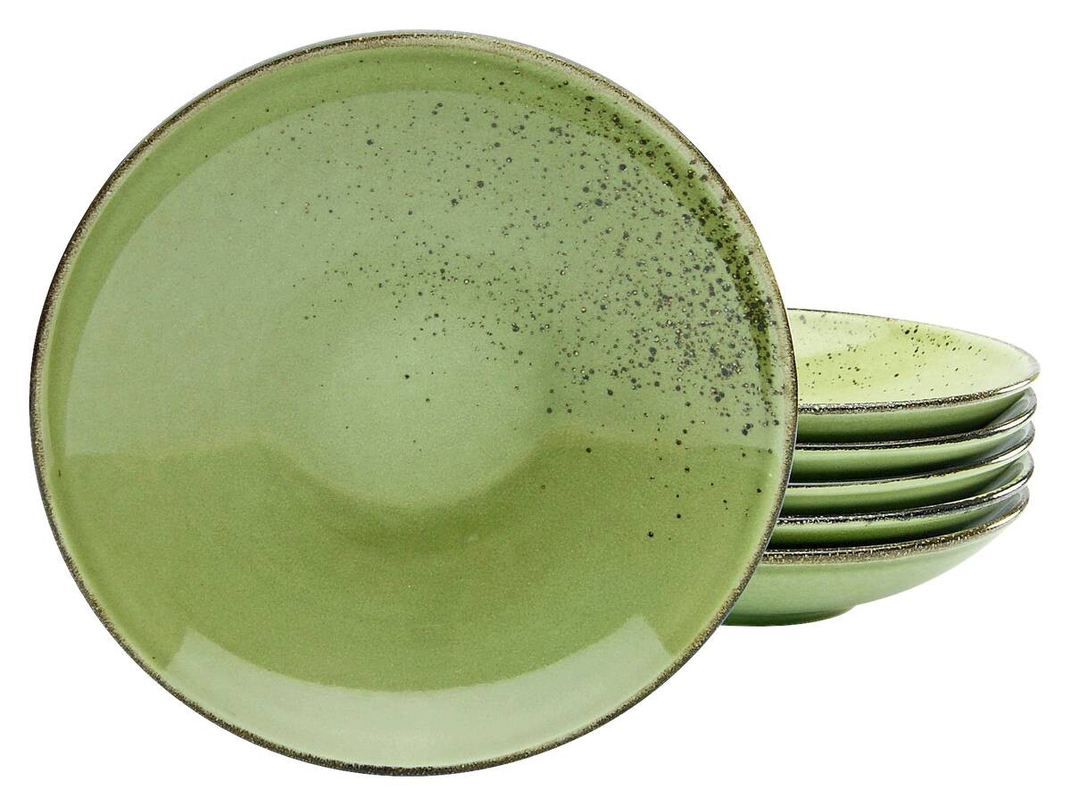 CreaTable Suppenteller NATURE COLLECTION grün Steinzeug D: ca. 22 cm CreaTable Suppenteller NATURE COLLECTION grün Steinzeug D: ca. 22 cm